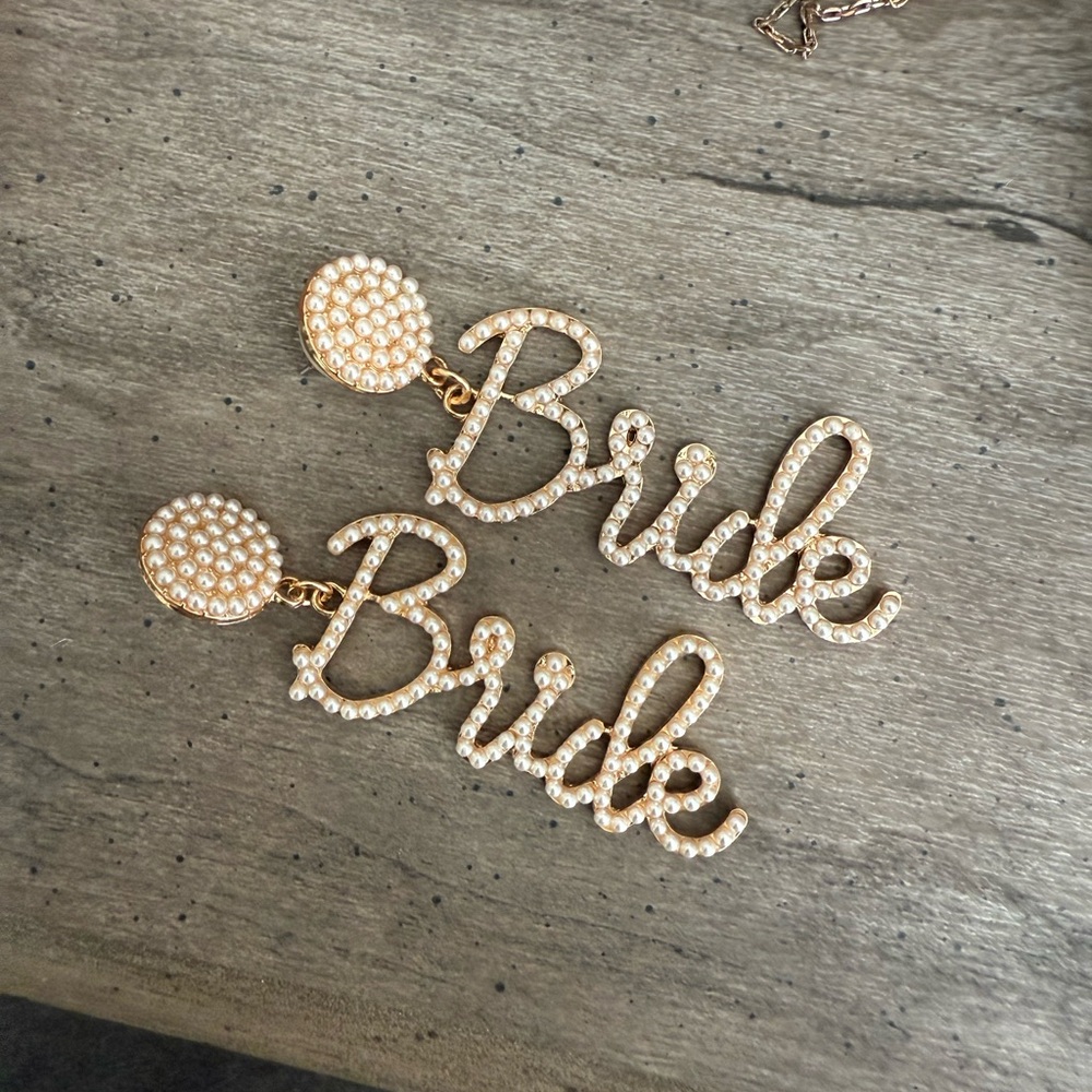 Pearl Drop Bride Earrings